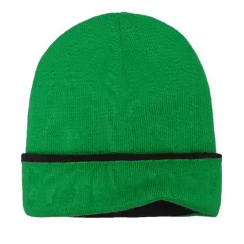 ZOORON 1 & 2 Packs Beanie for Men Women Warm Winter Hats Acrylic Knit Cuffed Beanie Cap Unisex - 3