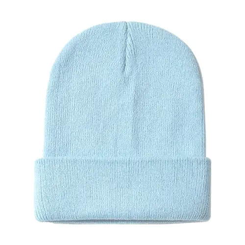 ZOORON 1 & 2 Packs Beanie for Men Women Warm Winter Hats Acrylic Knit Cuffed Beanie Cap Unisex - 5