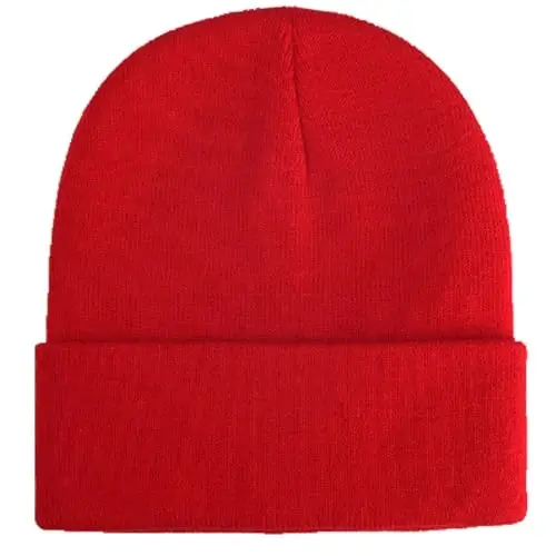 ZOORON 1 & 2 Packs Beanie for Men Women Warm Winter Hats Acrylic Knit Cuffed Beanie Cap Unisex - 6