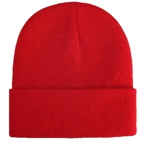 ZOORON 1 & 2 Packs Beanie for Men Women Warm Winter Hats Acrylic Knit Cuffed Beanie Cap Unisex - 6