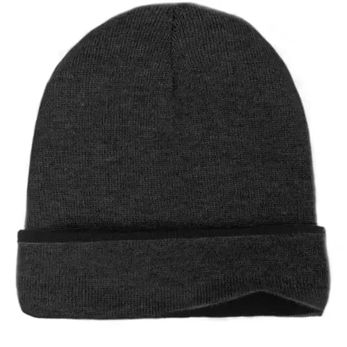 ZOORON 1 & 2 Packs Beanie for Men Women Warm Winter Hats Acrylic Knit Cuffed Beanie Cap Unisex - 5
