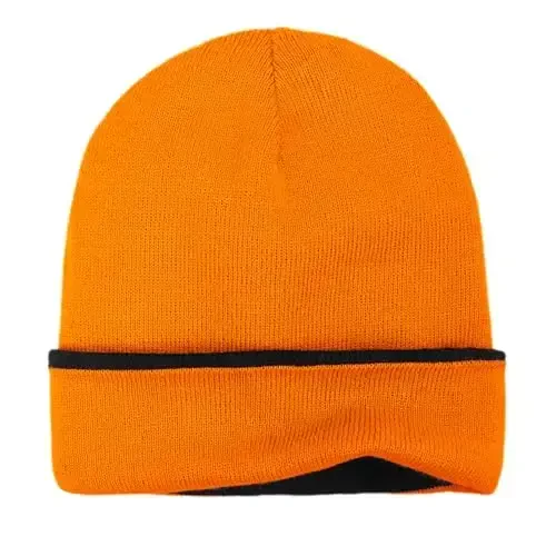 ZOORON 1 & 2 Packs Beanie for Men Women Warm Winter Hats Acrylic Knit Cuffed Beanie Cap Unisex - 5