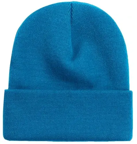 ZOORON 1 & 2 Packs Beanie for Men Women Warm Winter Hats Acrylic Knit Cuffed Beanie Cap Unisex - 5