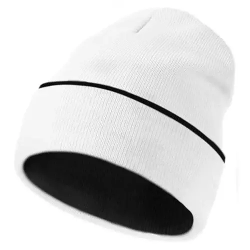 ZOORON 1 & 2 Packs Beanie for Men Women Warm Winter Hats Acrylic Knit Cuffed Beanie Cap Unisex - ZOORON (1)