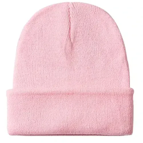 ZOORON 1 & 2 Packs Beanie for Men Women Warm Winter Hats Acrylic Knit Cuffed Beanie Cap Unisex - 6