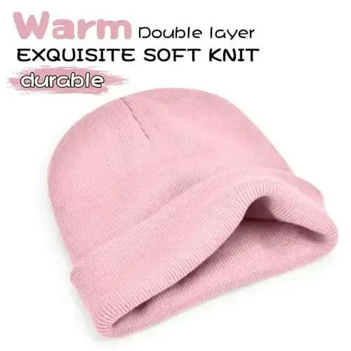 ZOORON 1 & 2 Packs Erkaklar Ayollar uchun Beanie Issiq Qishki Shlyapalar Akril Trikotaj Mansetli Beanie Cap Unisex - ZOORON