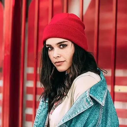 ZOORON 1 & 2 Packs Erkaklar Ayollar uchun Beanie Issiq Qishki Shlyapalar Akril Trikotaj Mansetli Beanie Kepka Uniseks - 6