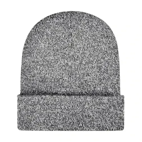 ZOORON 1 & 2 Packs Erkaklar va Ayollar uchun Beanie Issiq Qishki Shlyapalar Akril Trikotaj Manshetli Beanie Qalpog'i Unisex - ZOORON