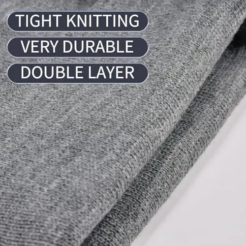 ZOORON 1 & 2 Packs Erkaklar va Ayollar uchun Beanie Qishki Iliq Shlyapalar Akril Trikotaj Manjetli Beanie Kepka Unisex - 5