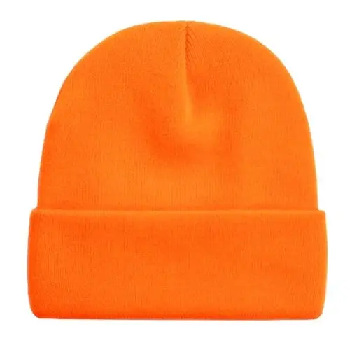 ZOORON 1 & 2 Packs Erkaklar va Ayollar uchun Beanie Qishki Iliq Shlyapalar Akril Trikotaj Manjetli Beanie Qalpog'i Unisex - 6