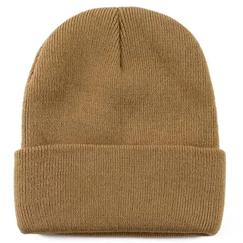 ZOORON 1 & 2 Packs Erkaklar va Ayollar uchun Beanie Qishki Issiq Shlyapalar Akril Trikotaj Manjetli Beanie Kepka Unisex - 6