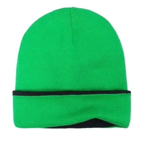 ZOORON 1 & 2 Packs Erkaklar va Ayollar uchun Bini Qishki Issiq Shlyapalar Akril Trikotaj Manjetli Bini Shapka Unisex - 5