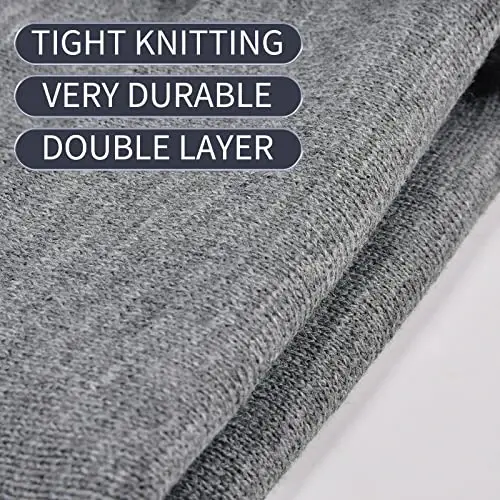 ZOORON 1 & 2 Packs Erkaklar va Ayollar uchun Biniy Issiq Qishki Shlyapalar Akril Trikotaj Manjetli Biniy Shapka Uniseks - ZOORON (1)