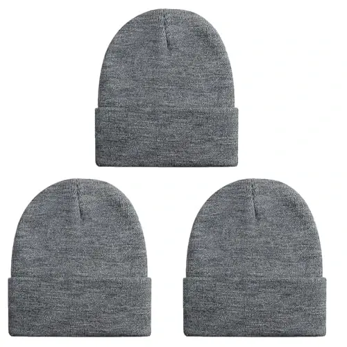 ZOORON 1 & 2 Packs Erkaklar va ayollar uchun shapka issiq qishki shlyapalar Akril trikotaj manjetli shapka Uniseks 