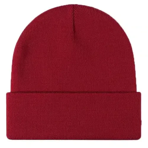 ZOORON 1 & 2 Packs Erkaklar va ayollar uchun shapka Qishki iliq shapkalar Akril to'qilgan manjetli shapka Unisex - 6