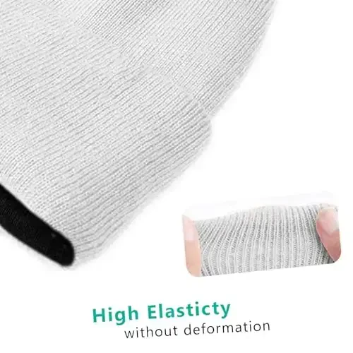 ZOORON 1 & 2 Packs Erkaklar va ayollar uchun shapka Qishki iliq shapkalar Akril trikotaj manjetli shapka Unisex - 4