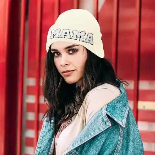 ZOORON 1 & 2 Packs Beanie for Men Women Warm Winter Hats Acrylic Knit Cuffed Beanie Cap Unisex - 4