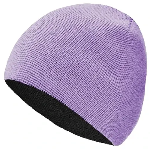 ZOORON 1 & 2 Pack Unisex Beanie for Men Women Reversible Winter Beanies Hat Knit Warm Plain Skull Cap Daily Beanie Hat - ZOORON