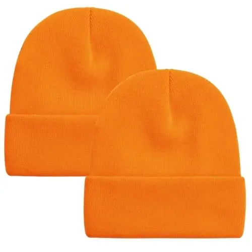 ZOORON 1&2 Pack Beanie for Men Women Slouchy Beanie Hats Winter Knit Caps Soft Ski Hat Unisex 