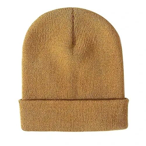 ZOORON 1&2 Pack Beanie for Men Women Slouchy Beanie Hats Winter Knit Caps Soft Ski Hat Unisex - 1
