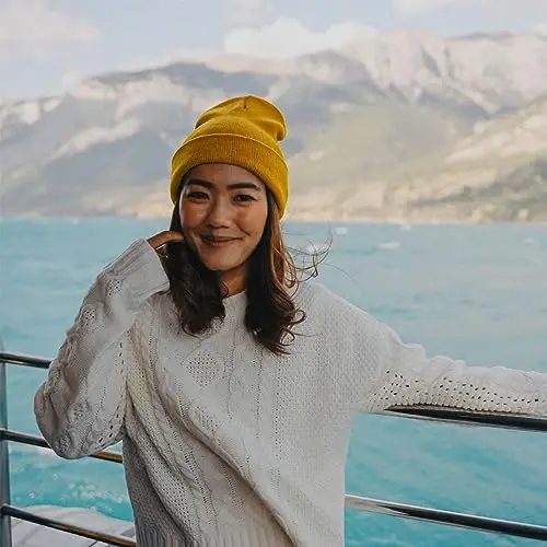 ZOORON 1&2 Pack Beanie for Men Women Slouchy Beanie Hats Winter Knit Caps Soft Ski Hat Unisex - 5