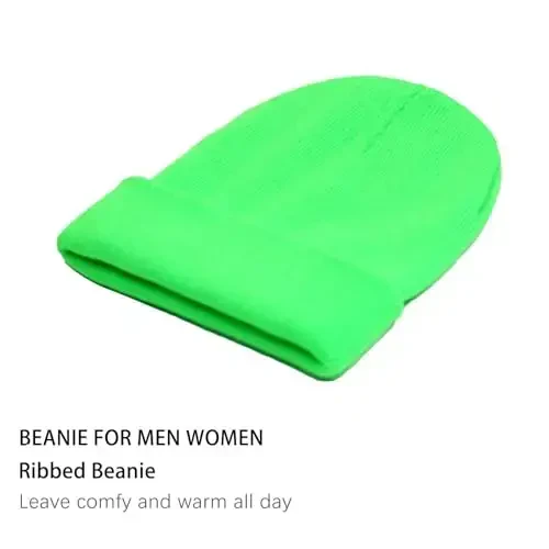 ZOORON 1&2 Pack Beanie for Men Women Slouchy Beanie Hats Winter Knit Caps Soft Ski Hat Unisex - ZOORON (1)