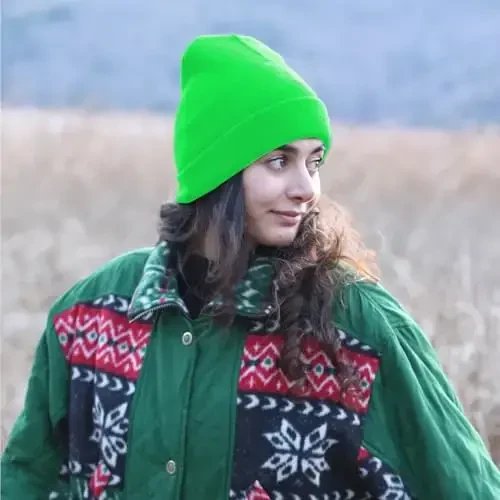 ZOORON 1&2 Pack Beanie for Men Women Slouchy Beanie Hats Winter Knit Caps Soft Ski Hat Unisex - 4