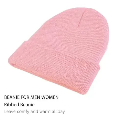 ZOORON 1&2 Pack Beanie for Men Women Slouchy Beanie Hats Winter Knit Caps Soft Ski Hat Unisex - ZOORON (1)