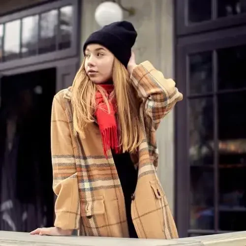 ZOORON 1&2 Pack Beanie for Men Women Slouchy Beanie Hats Winter Knit Caps Soft Ski Hat Unisex - 4