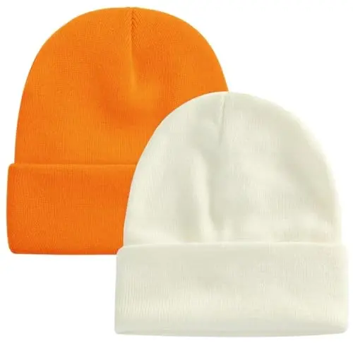 ZOORON 1&2 Pack Beanie for Men Women Slouchy Beanie Hats Winter Knit Caps Soft Ski Hat Unisex 