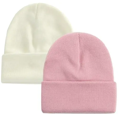 ZOORON 1&2 Pack Beanie for Men Women Slouchy Beanie Hats Winter Knit Caps Soft Ski Hat Unisex - 1
