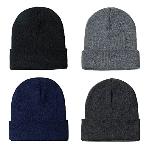 ZOORON 1&2 Pack Beanie for Men Women Slouchy Beanie Hats Winter Knit Caps Soft Ski Hat Unisex - ZOORON