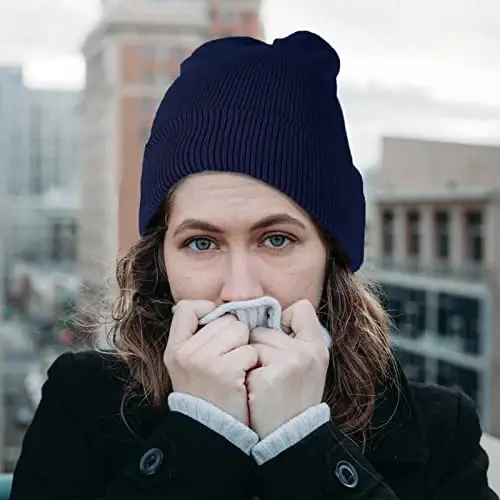 ZOORON 1&2 Pack Beanie for Men Women Slouchy Beanie Hats Winter Knit Caps Soft Ski Hat Unisex - 5