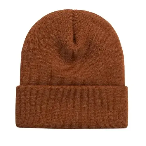 ZOORON 1&2 Pack Beanie for Men Women Slouchy Beanie Hats Winter Knit Caps Soft Ski Hat Unisex - 1