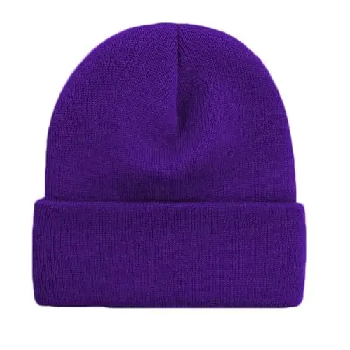 ZOORON 1&2 Pack Beanie for Men Women Slouchy Beanie Hats Winter Knit Caps Soft Ski Hat Unisex - 1