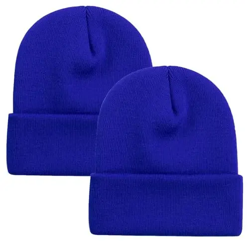 ZOORON 1&2 Pack Erkaklar Ayollar uchun Beanie Slouchy Beanie Shlyapalar Qishki Trikotaj Shapka Yumshoq Chang'i Shapka Unisex 