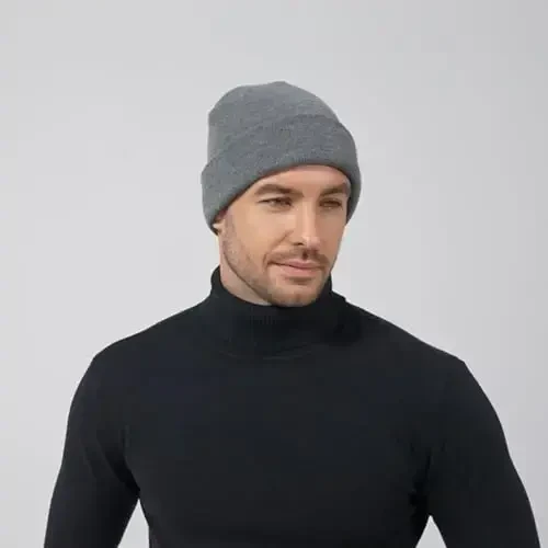 ZOORON 1&2 Pack Erkaklar Ayollar uchun Beanie Slouchy Beanie Shlyapalar Qishki Trikotaj Shapka Yumshoq chang'i shapkasi Uniseks - 5