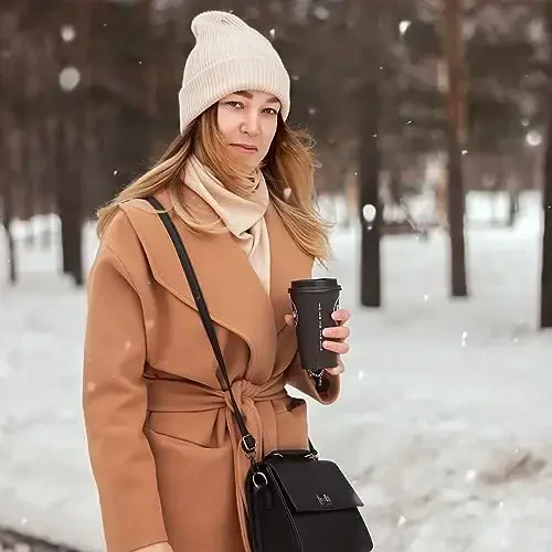 ZOORON 1&2 Pack Erkaklar Ayollar uchun Beanie Slouchy Beanie Shlyapalar Qishki Trikotaj Shapka Yumshoq Chang'i Shapkasi Uniseks - 5