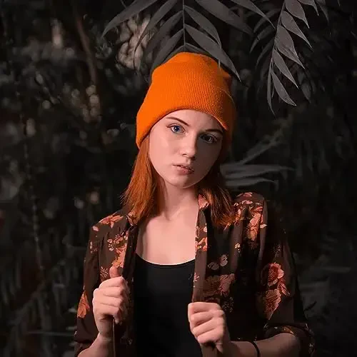 ZOORON 1&2 Pack Erkaklar va Ayollar uchun Beanie Bo'yinbog'i Qishki Trikotaj Shapkalar Yumshoq Chang'i Shapkasi Unisex - 4