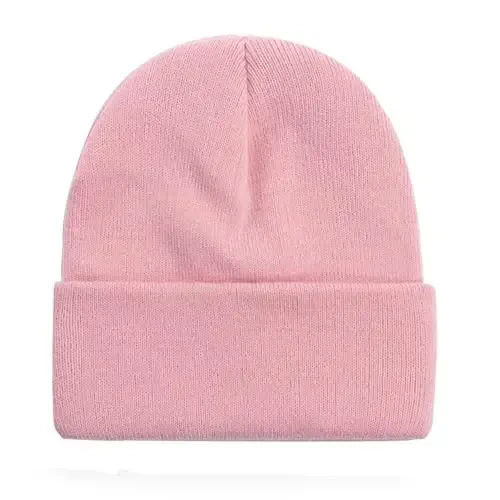ZOORON 1&2 Pack Erkaklar va Ayollar uchun Beanie Qalpog'i Yumshoq Qishki Triko Qalpog'i Unisex 