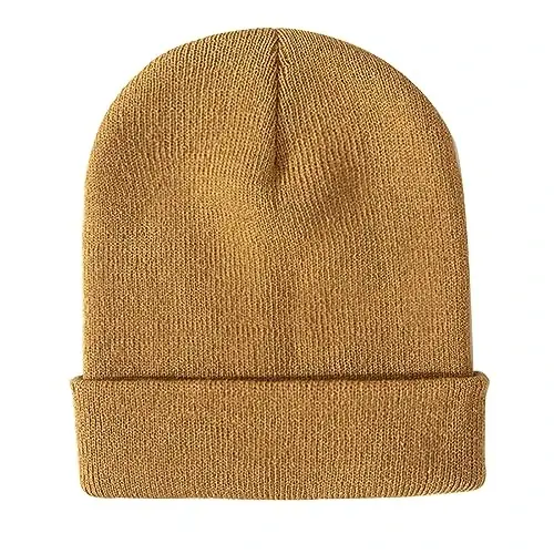 ZOORON 1&2 Pack Erkaklar va Ayollar uchun Beanie Qalpog'i Yumshoq Triko Shlyapa Unisex - 1