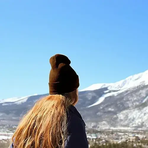 ZOORON 1&2 Pack Erkaklar va Ayollar uchun Beanie Qalpog'i Yumshoq Triko Shlyapa Unisex - 5