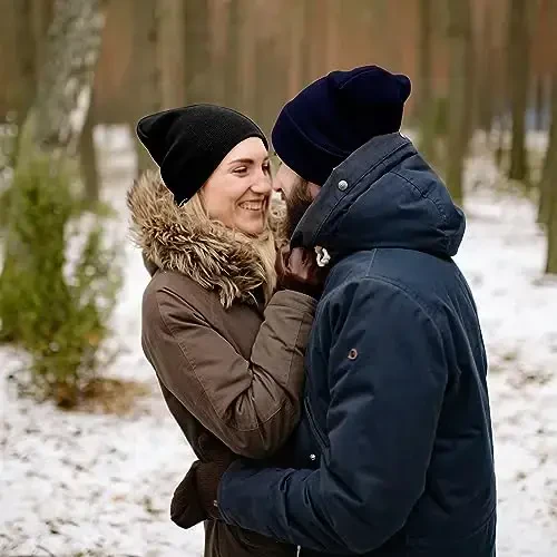 ZOORON 1&2 Pack Erkaklar va Ayollar uchun Beanie Shlyapa Qishki Trikotaj Shapka Yumshoq Ski Shapkasi Uniseks - 6