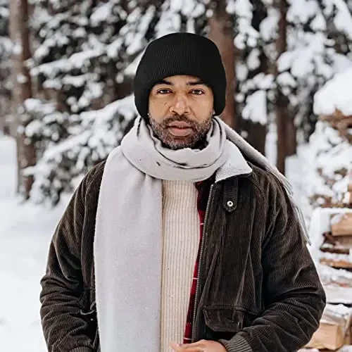 ZOORON 1&2 Pack Erkaklar va Ayollar uchun Beanie Slouchy Beanie Shlyapalar Qishki Trikotaj Shlyapalar Yumshoq Chang'i Shlyapasi Unisex - 4