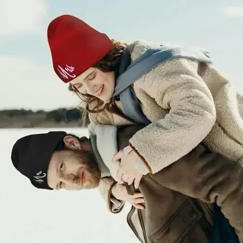 ZOORON 1&2 Pack Erkaklar va Ayollar uchun Beanie Yumshoq Qishki Triko Shapka Uniseks - 6