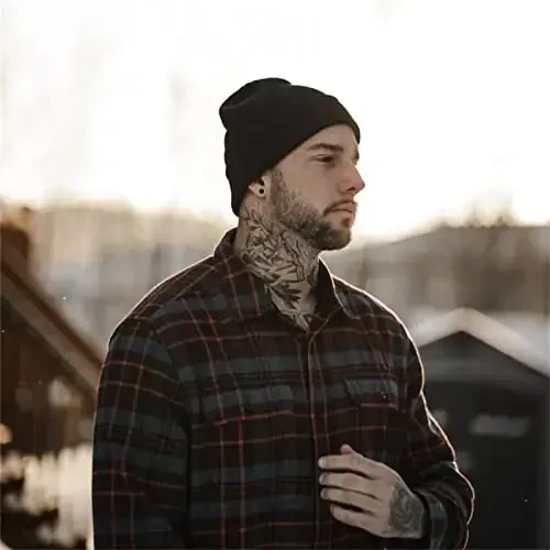 ZOORON 1&2 Pack Erkaklar va Ayollar uchun Beanie Yumshoq Qishki Triko Shapka Uniseks Ski Shapka - 4