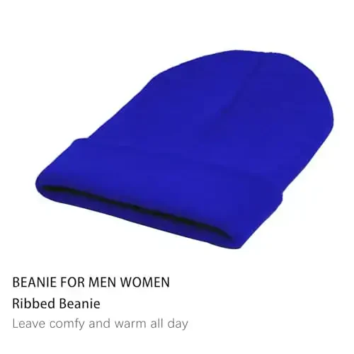 ZOORON 1&2 Pack Erkaklar va Ayollar uchun Beanie Yumshoq Qishki Triko Shapkalar Ski Shapka Unisex - 2