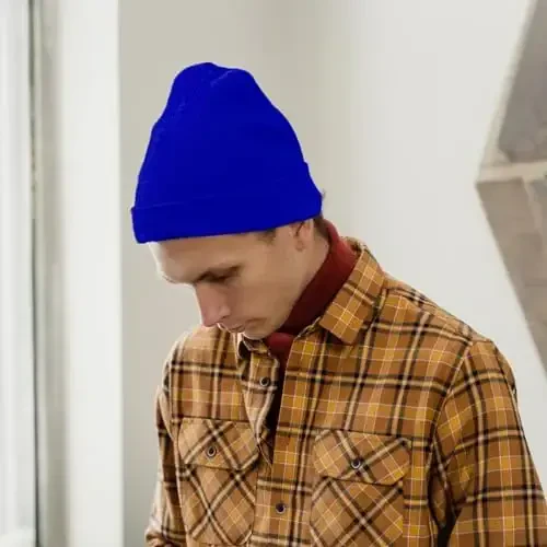 ZOORON 1&2 Pack Erkaklar va Ayollar uchun Beanie Yumshoq Qishki Triko Shapkalar Ski Shapka Unisex - 5