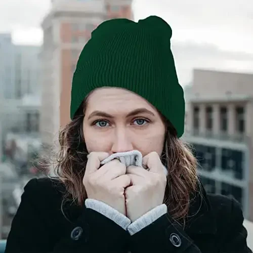 ZOORON 1&2 Pack Erkaklar va Ayollar uchun Bini, Yumshoq Triko Qishki Shapka, Uniseks - 5