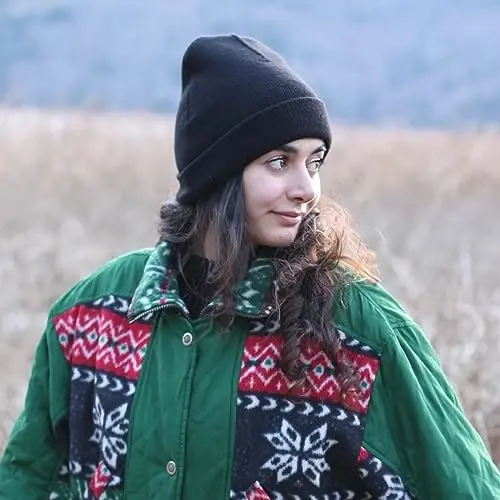 ZOORON 1&2 Pack Beanie for Men Women Slouchy Beanie Hats Winter Knit Caps Soft Ski Hat Unisex - 4